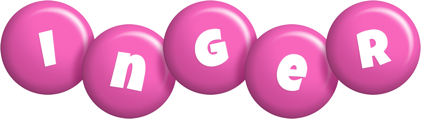 Inger candy-pink logo