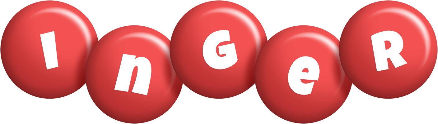 Inger candy-red logo