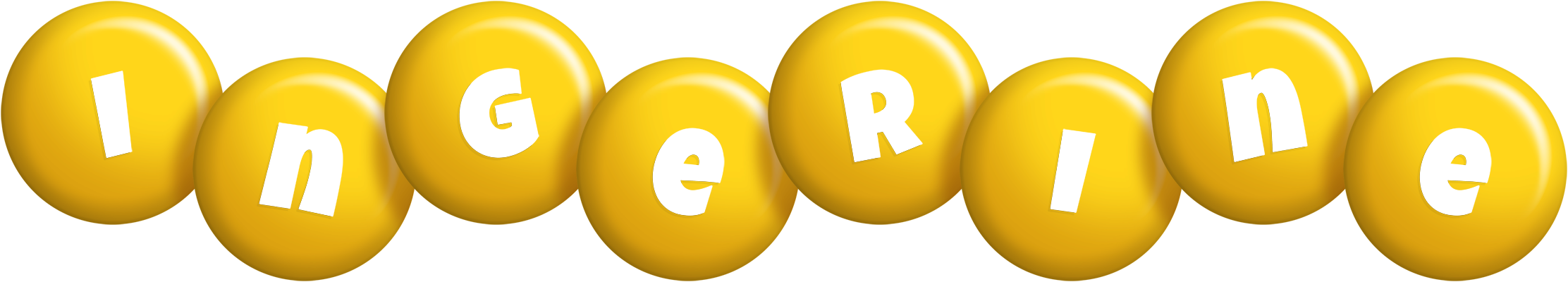 Ingerine candy-yellow logo
