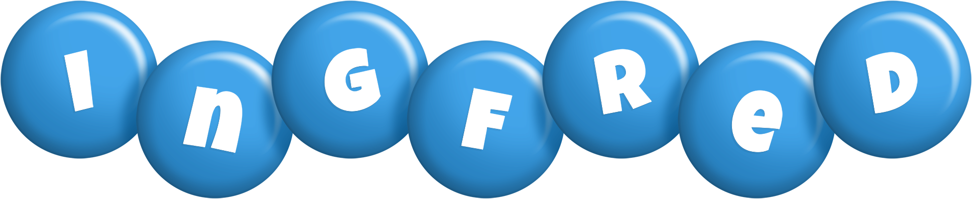 Ingfred candy-blue logo