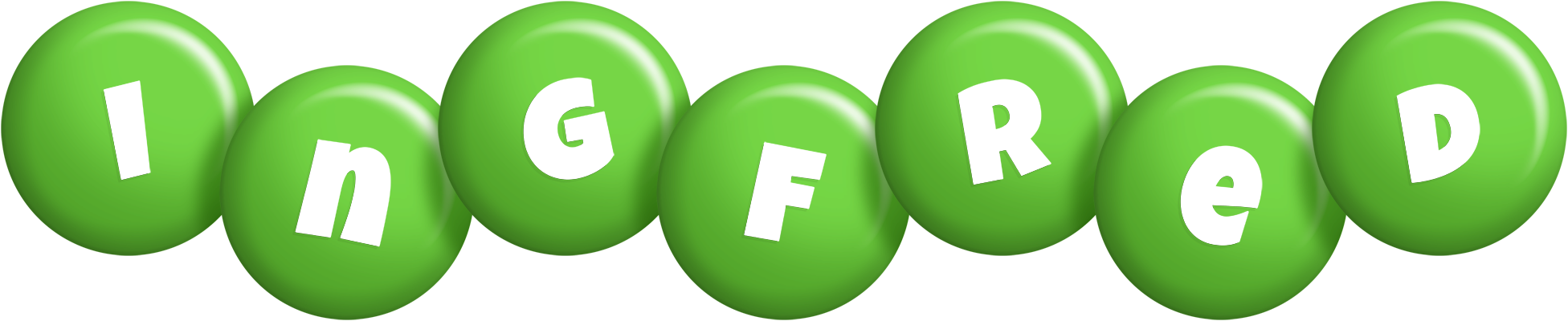 Ingfred candy-green logo