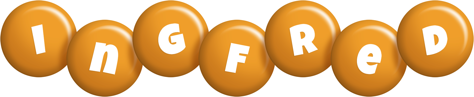 Ingfred candy-orange logo