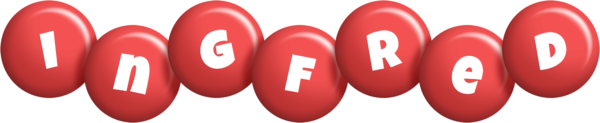 Ingfred candy-red logo