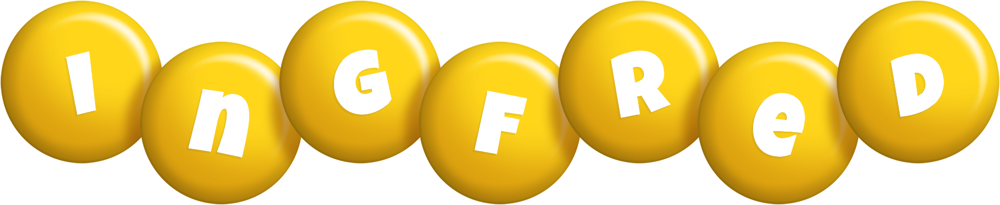 Ingfred candy-yellow logo