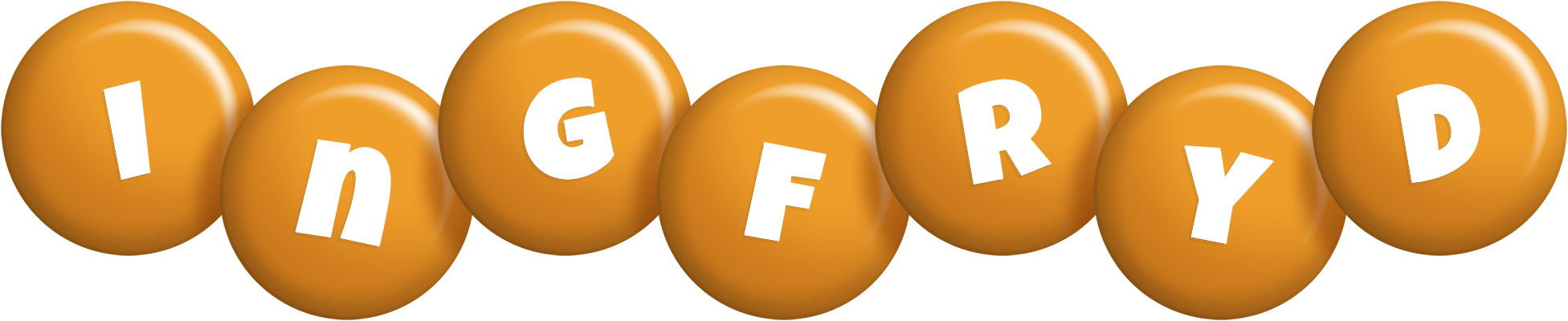 Ingfryd candy-orange logo