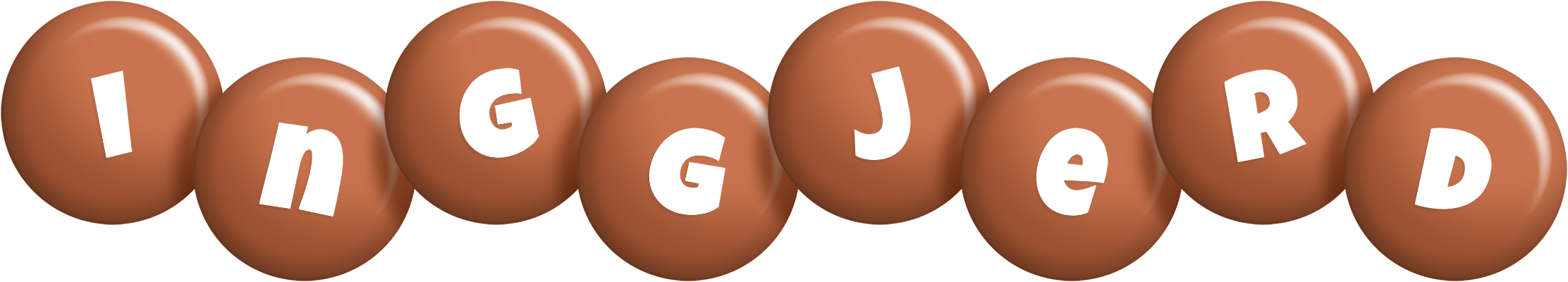 Inggjerd candy-brown logo