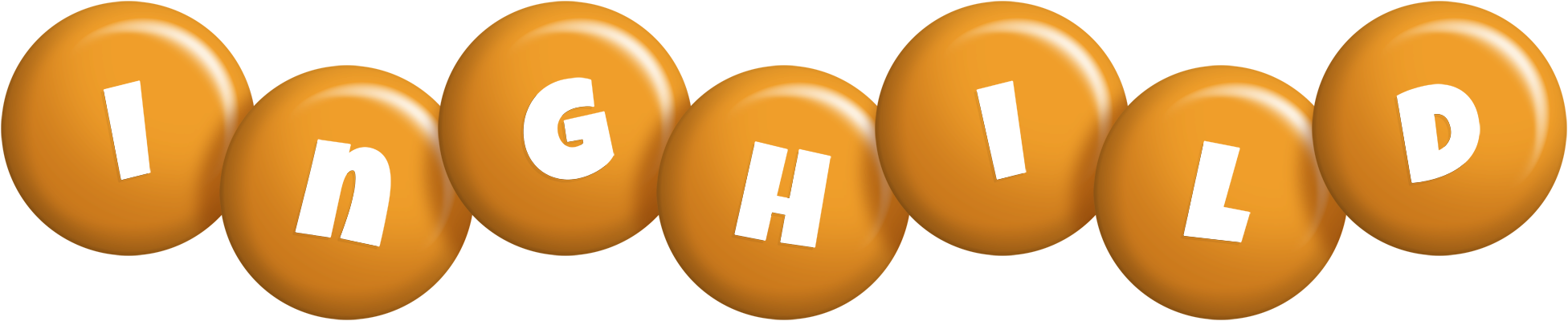 Inghild candy-orange logo