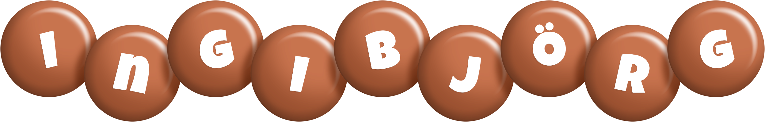 Ingibjörg candy-brown logo