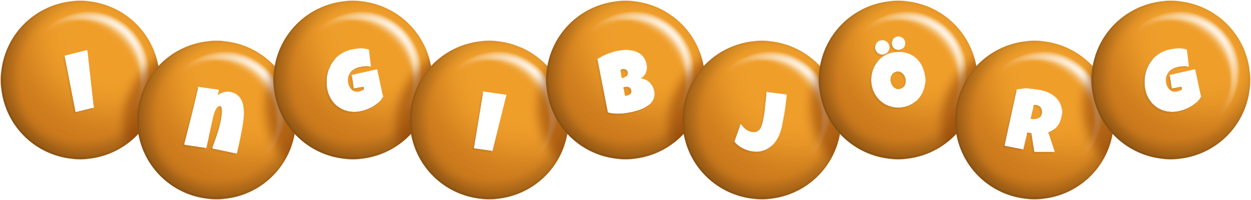 Ingibjörg candy-orange logo