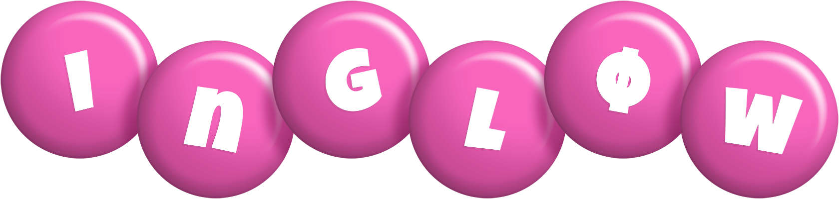 Ingløw candy-pink logo