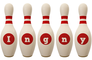 Ingny bowling-pin logo
