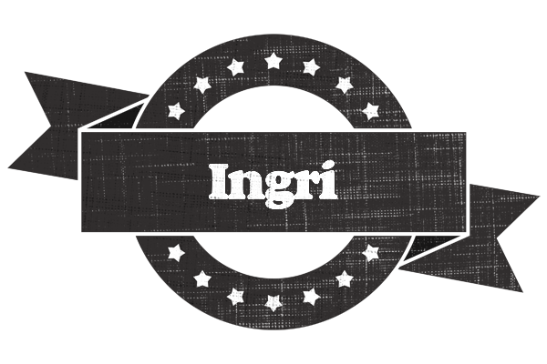 Ingri grunge logo