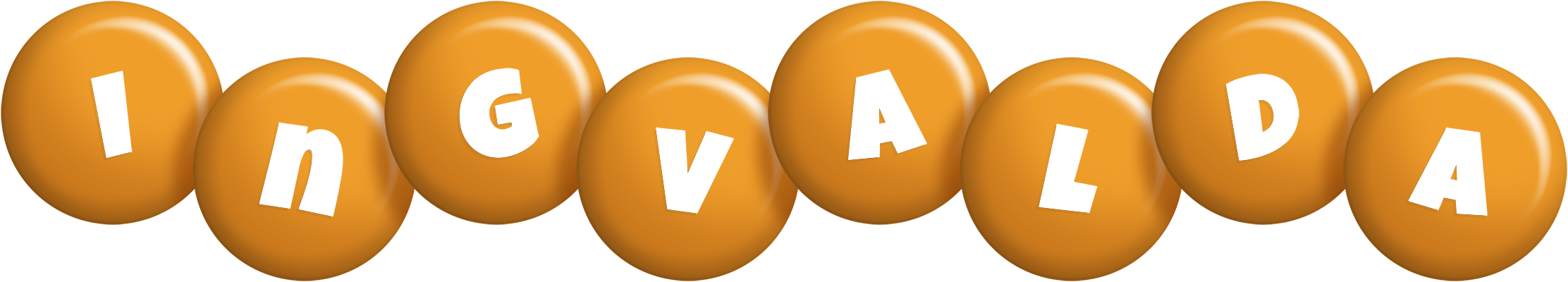 Ingvalda candy-orange logo
