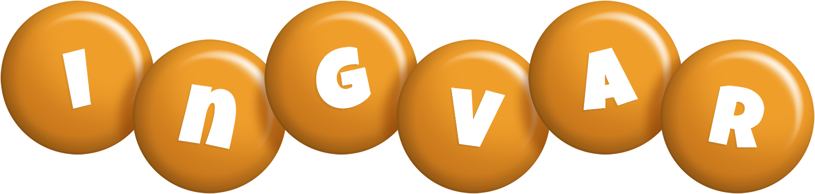 Ingvar candy-orange logo