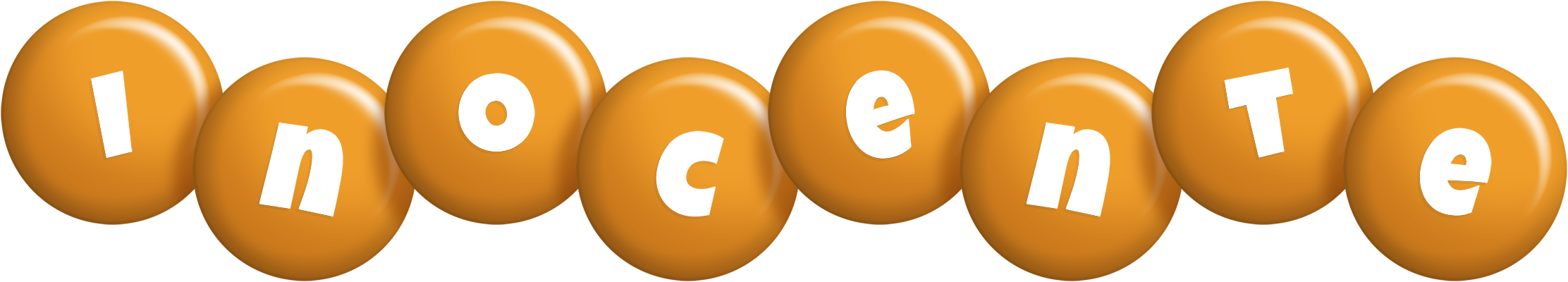 Inocente candy-orange logo