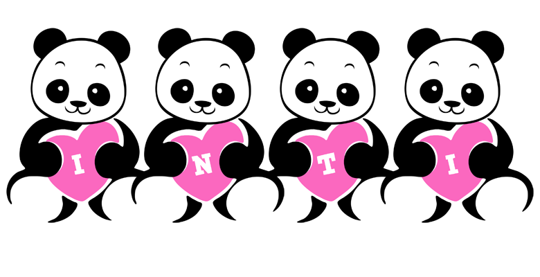 Inti love-panda logo