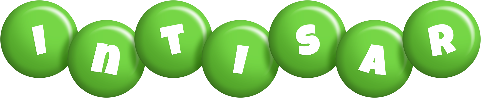Intisar candy-green logo
