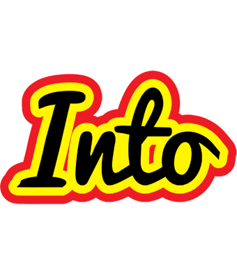 Into flaming logo