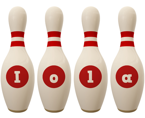 Iola bowling-pin logo