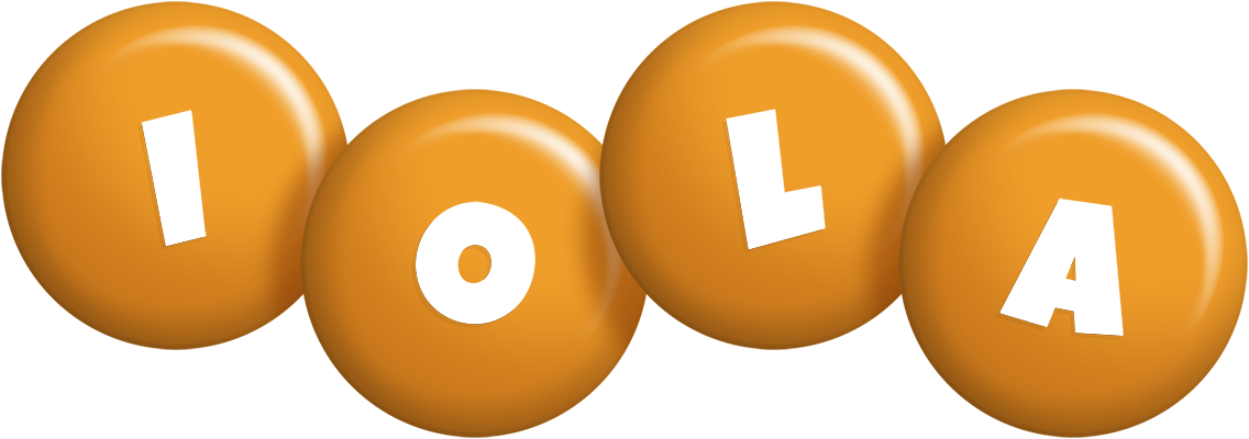Iola candy-orange logo