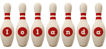 Iolanda bowling-pin logo