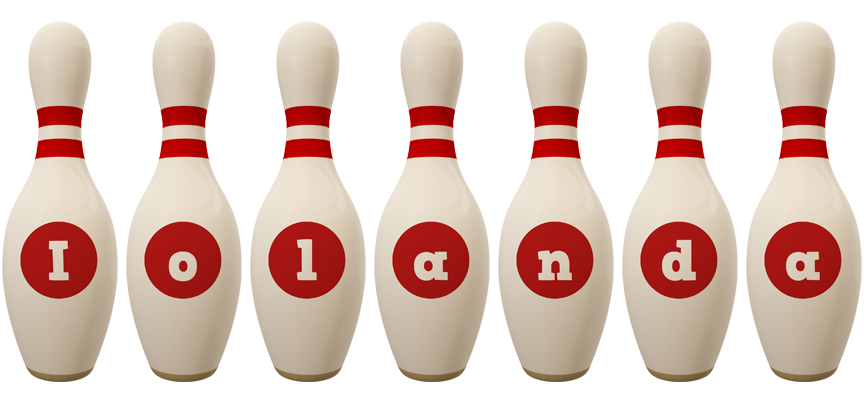 Iolanda bowling-pin logo