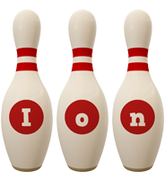 Ion bowling-pin logo