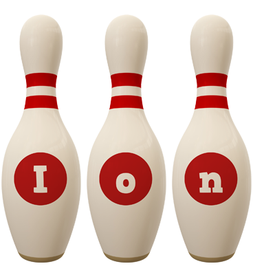 Ion bowling-pin logo