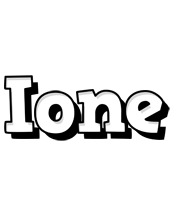 Ione snowing logo