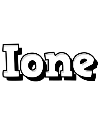 Ione snowing logo