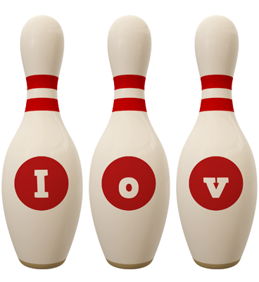 Iov bowling-pin logo