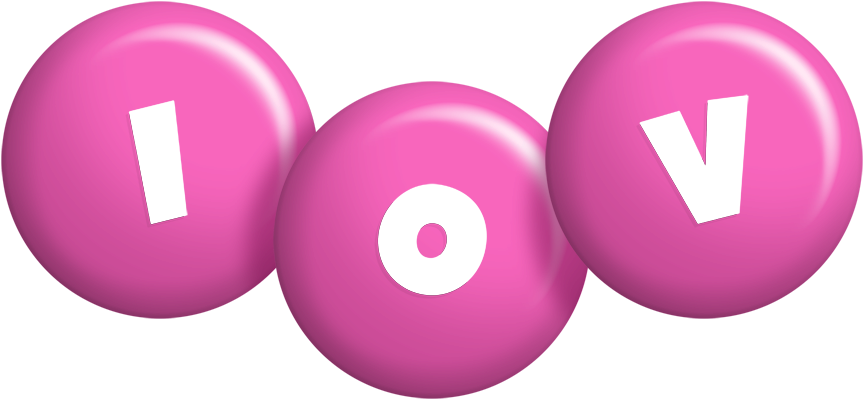 Iov candy-pink logo