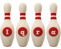 Iqra bowling-pin logo