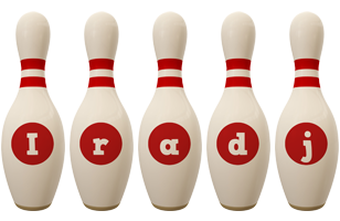 Iradj bowling-pin logo