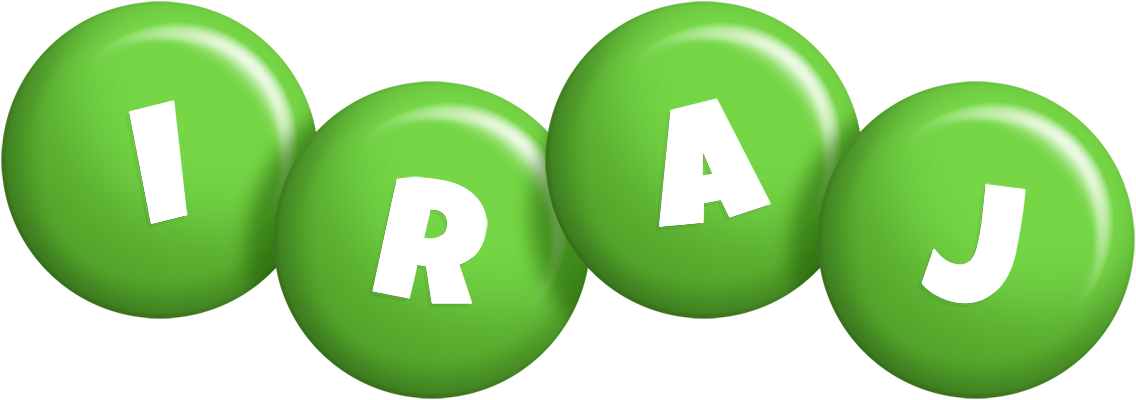 Iraj candy-green logo