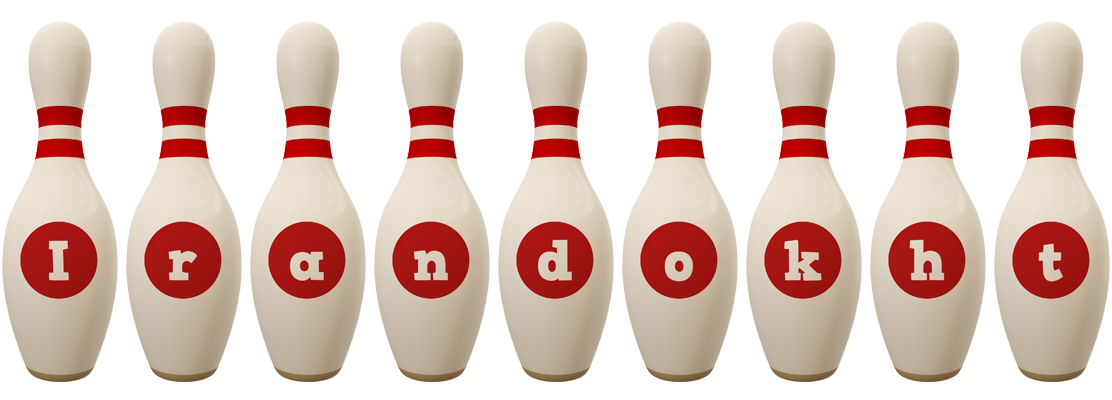 Irandokht bowling-pin logo