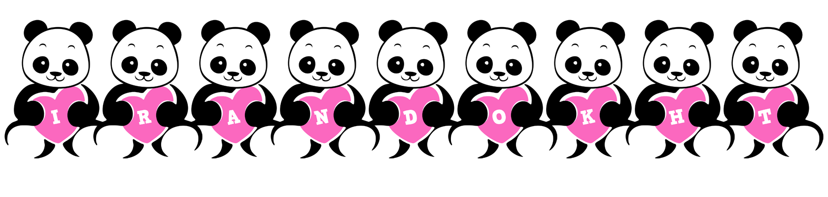 Irandokht love-panda logo