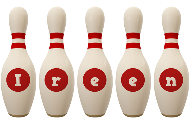Ireen bowling-pin logo