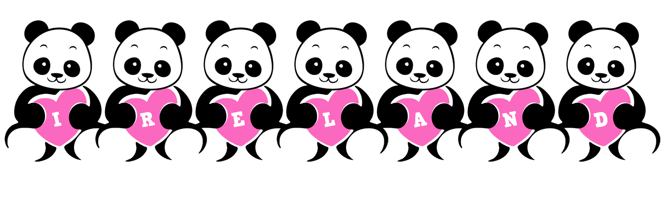Ireland love-panda logo