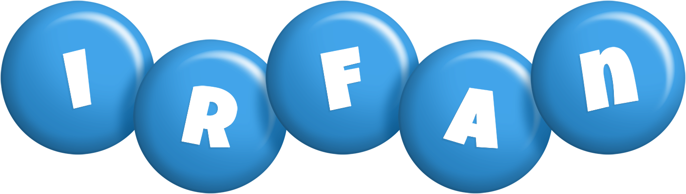 Irfan candy-blue logo