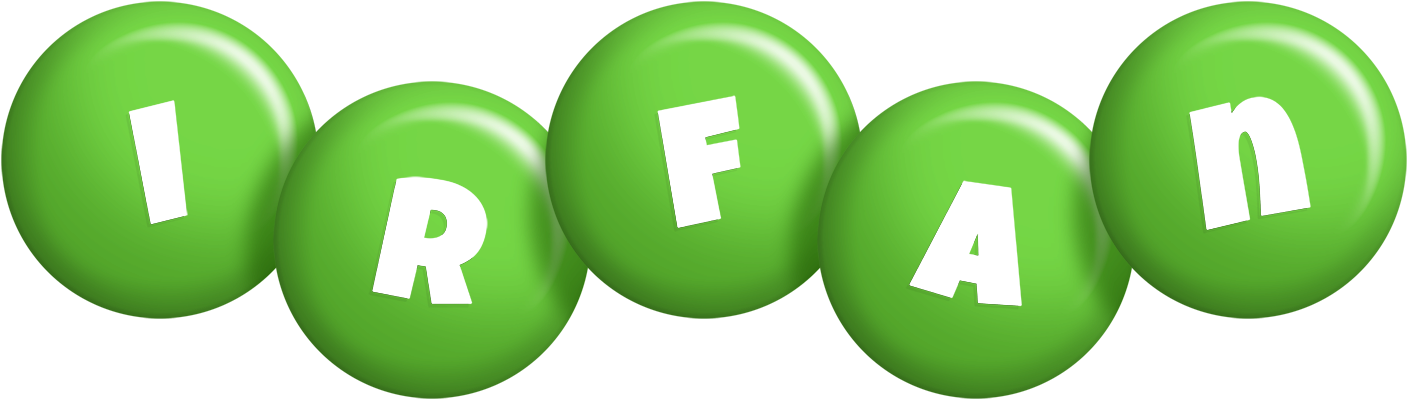 Irfan candy-green logo