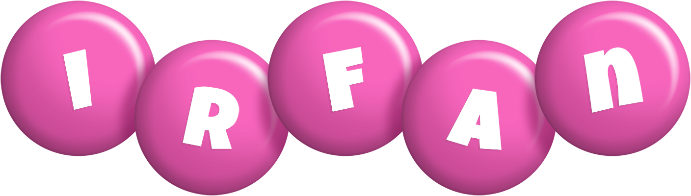 Irfan candy-pink logo