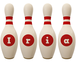 Iria bowling-pin logo