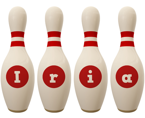 Iria bowling-pin logo