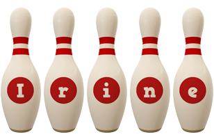 Irine bowling-pin logo