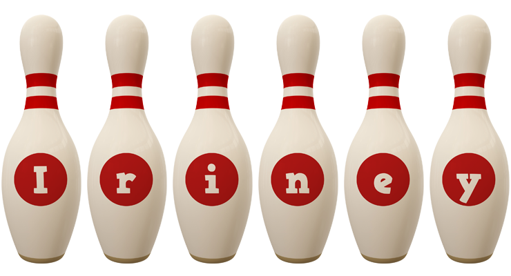 Iriney bowling-pin logo