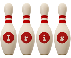 Iris bowling-pin logo