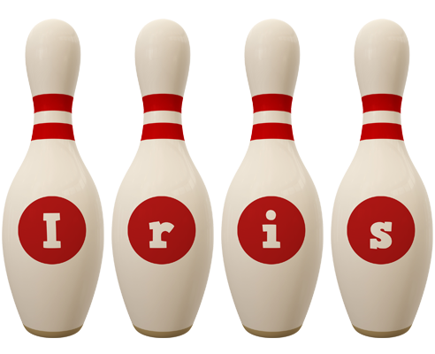 Iris bowling-pin logo