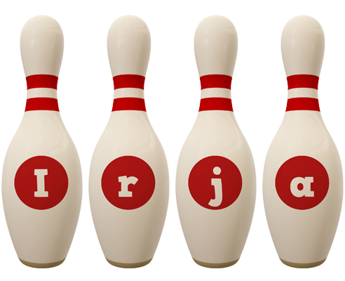 Irja bowling-pin logo