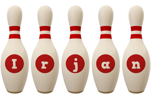 Irjan bowling-pin logo
